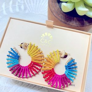 🌈❤️ C&C California Colorful Beaded Hoops